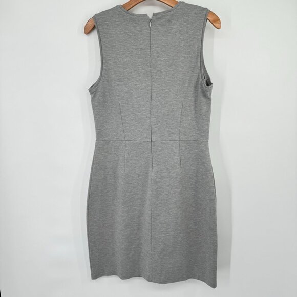 Banana Republic Daisy Embellished Gray Sleeveless Dress Size 10 ponte knit - Picture 10 of 13